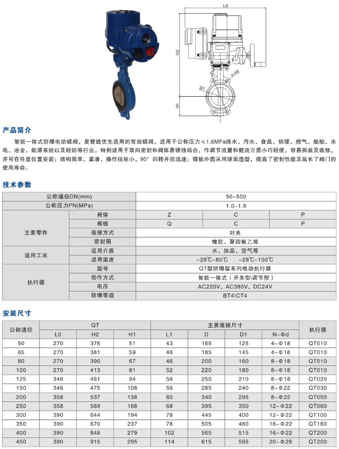 防爆電動(dòng)調(diào)節(jié)蝶閥